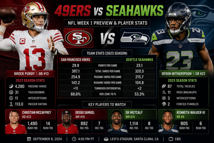 49ers vs seahawks match player stats