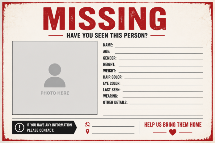 Missing Poster Template
